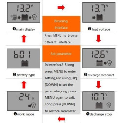 20A PWM Solar Charge Controller 12V 24V 20A with LCD 20 A